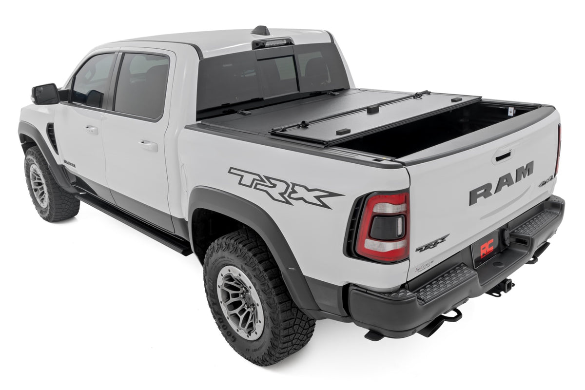 Hard Tri-Fold Flip Up Bed Cover 6 Foot 4 Inch Ram 1500 (19-26)/1500 TRX (21-24) Rough Country