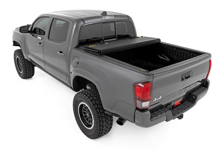 Hard Tri-Fold Flip Up Bed Cover 5 Foot Bed Toyota Tacoma 2WD/4WD (2016-2023) Rough Country