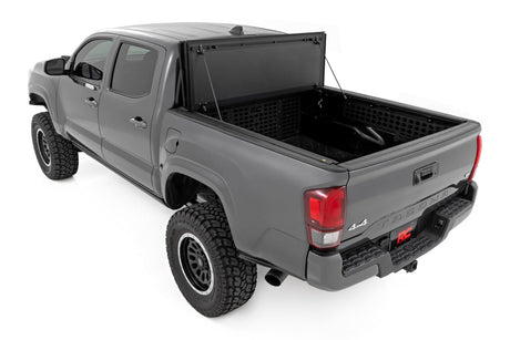 Hard Tri-Fold Flip Up Bed Cover 5 Foot Bed Toyota Tacoma 2WD/4WD (2016-2023) Rough Country