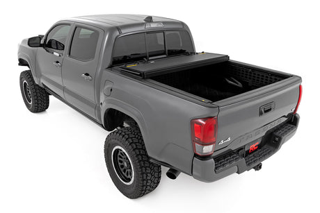 Hard Tri-Fold Flip Up Bed Cover 6 Foot Bed Toyota Tacoma 2WD/4WD (2016-2023) Rough Country
