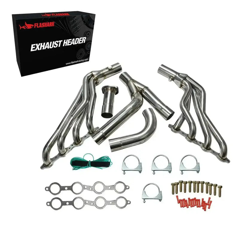 Cold Air Intake + Headers Kit for 1999–2006 Chevy Silverado/Avalanche 1500 4.8L 5.3L 6.0L 2WD Flashark