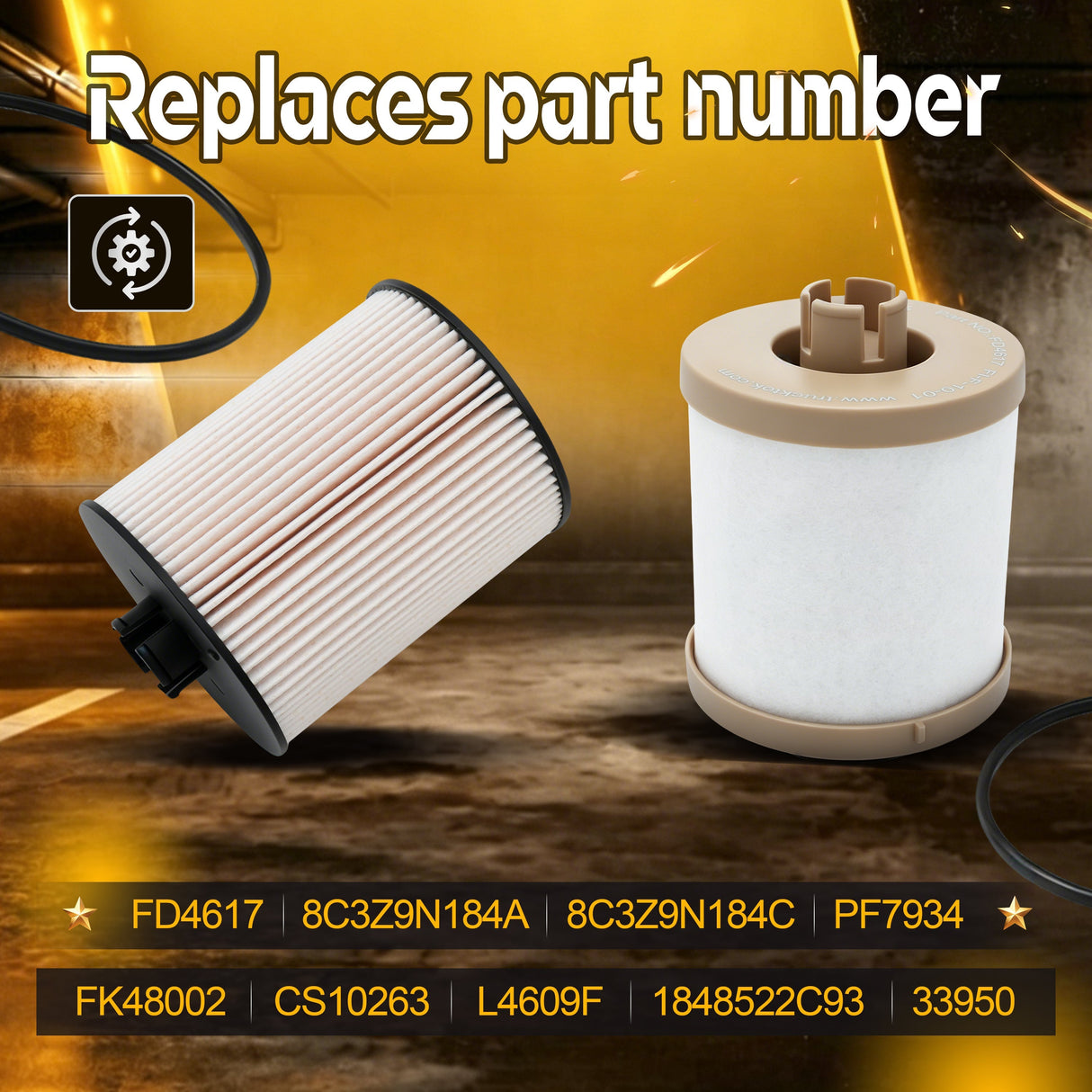 Trucktok 2008-2010 6.4L Ford Powerstroke Diesel Fuel Filter Replaces FD4617 TruckTok
