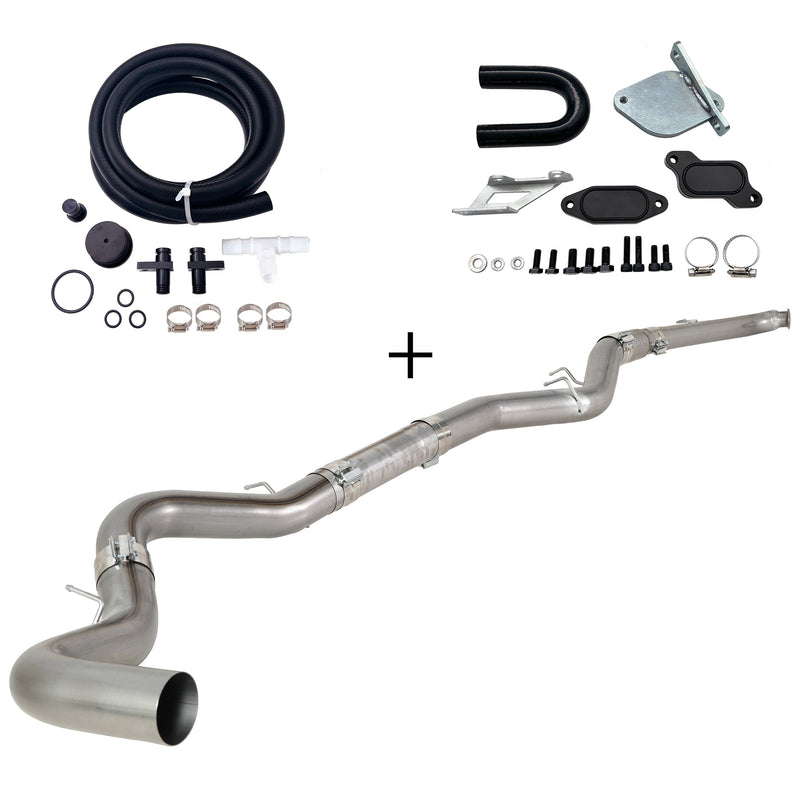 TruckTok 2007.5-2010 6.6L Duramax LMM 4"/5"  Dp-back DPF pipe & EGR delete kit