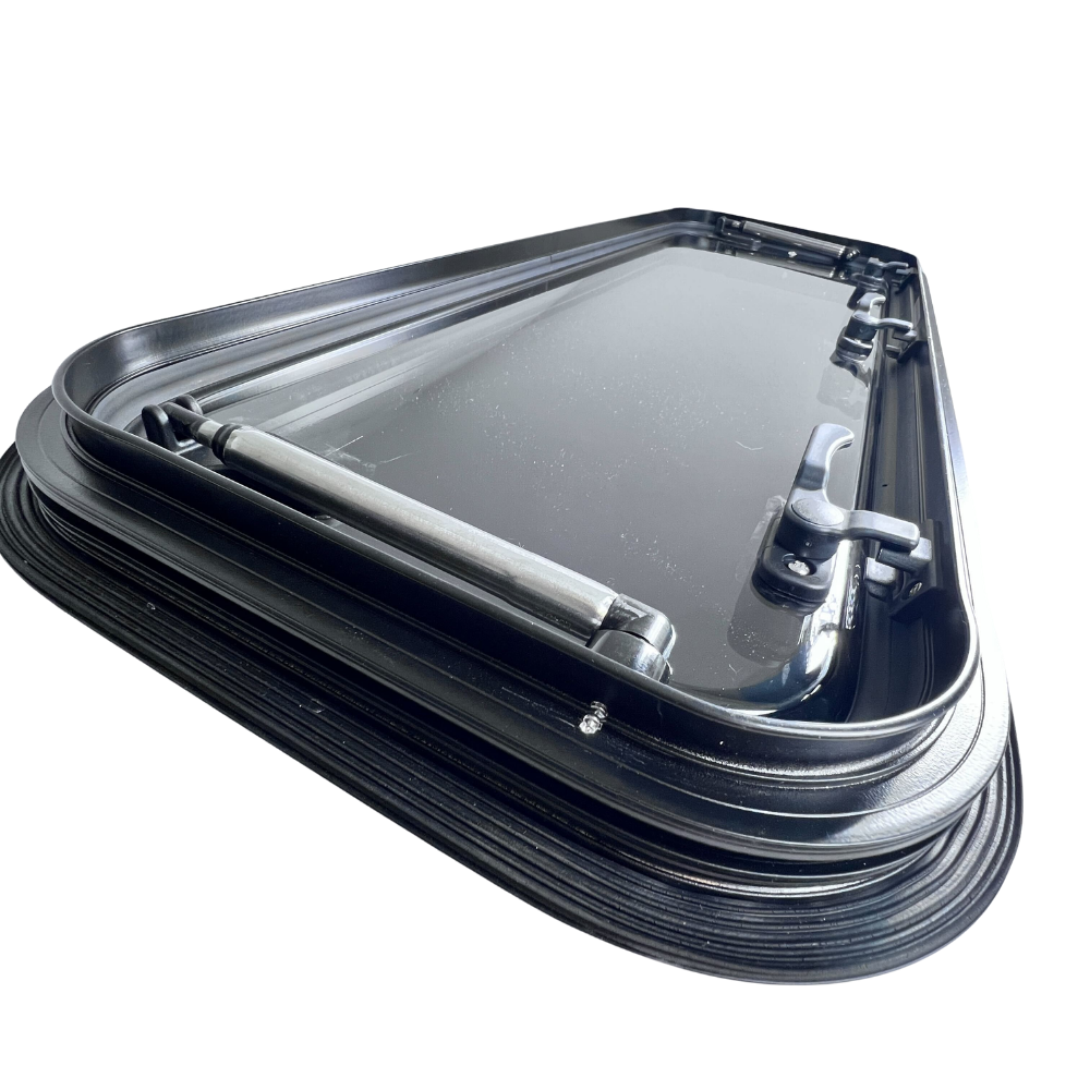 CRL Glass Awning Window w/ Clamp Ring (Driver Side) for Sprinter Van Wideout S&B