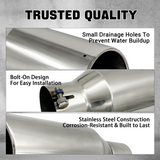 Trucktok 4" Inlet 6" Outlet 15" Overall Length Stainless Steel Bolt On Exhaust Tailpipe Tip TruckTok