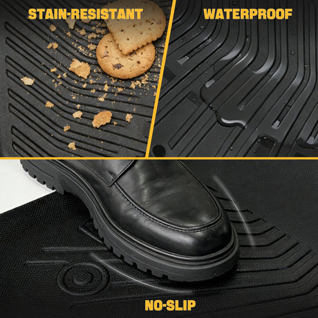 Trucktok 1999-2007 Ford F250 F350 F450 SuperCab All-Weather TPE Floor Mats TruckTok