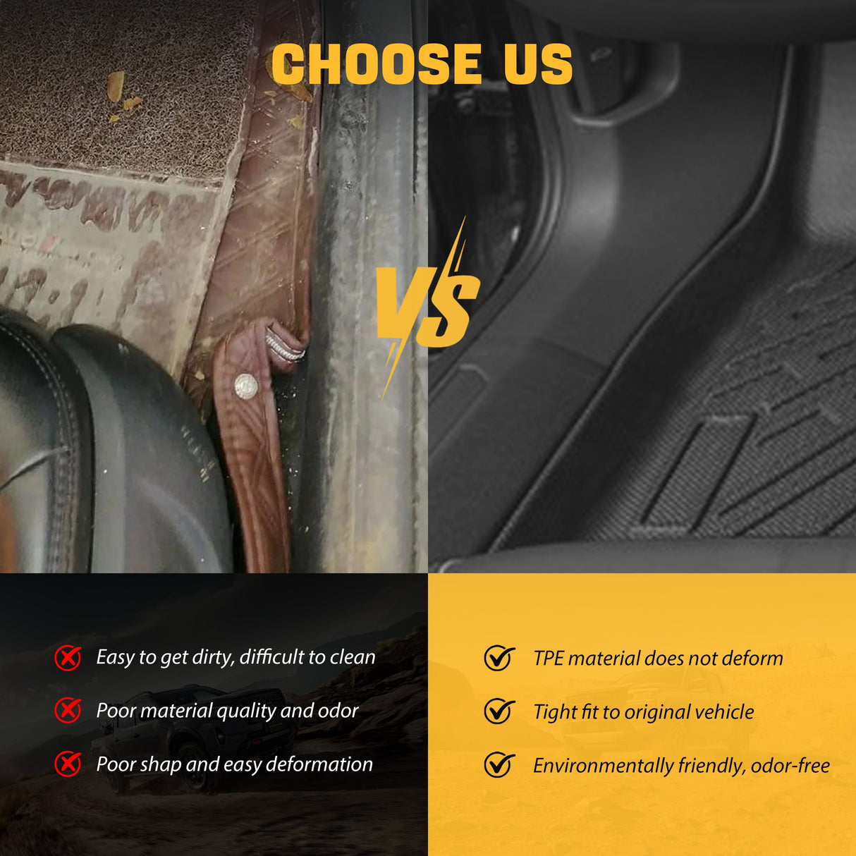 Trucktok 2019-2025 Dodge Ram 2500 3500 Crew Cab All-Weather Floor Mats TruckTok