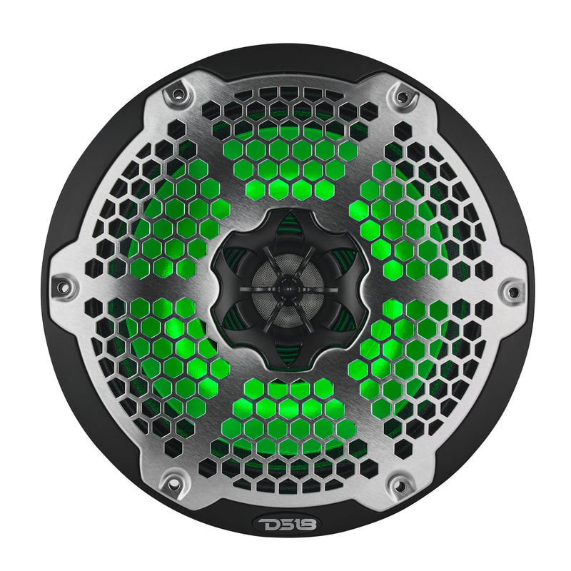 8” Marine 2-Way Hybrid Speaker with RGB LED, Compression Driver and Neodymium Magnet | 350W RMS 4-Ohm