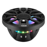 NXL 7.7” 2-Way Coaxial Marine Speaker with Bullet Tweeter, Digital LED Lights & White Deck LED | 175W RMS 4-Ohm