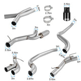 2016-2024 Chevy Camaro SS/ZL 1 6.2L Catback Exhaust 3" Dual
