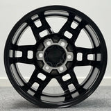 TRD Black Rims 17 – 17x7.5" Matte Black Toyota Style Wheels (Set of 4)