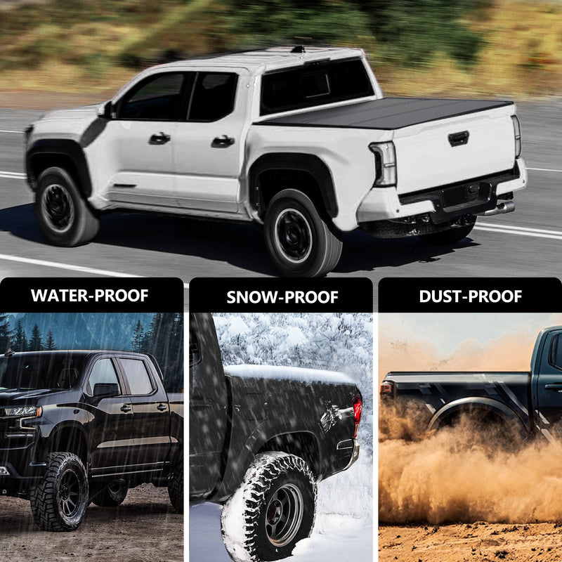 Trucktok 2009-2025 Dodge Ram 1500 5.7FT Hard Tri-Fold Tonneau Cover Truck Bed