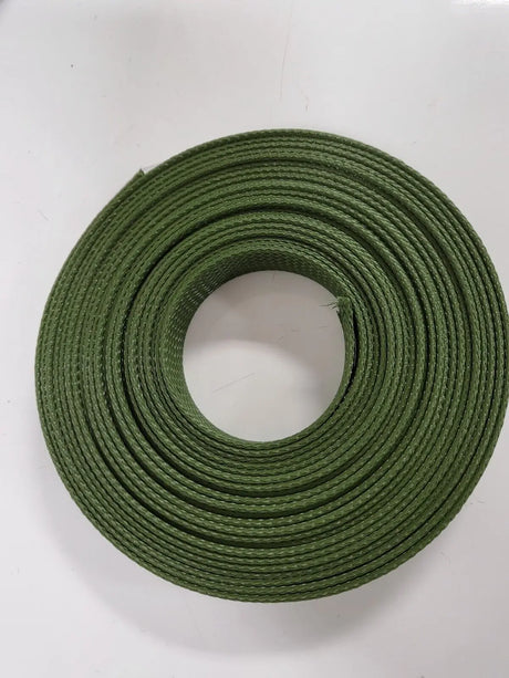 25 FT 3/4" OLIVE GREEN PET EXPANDO SLEEVING BRAID AC/DC WIRE AND SUPPLY