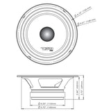 DS18 6.5" Midrange Loudspeaker 500 Watts 4 Ohm /w Bullet PRO-X6.4BM