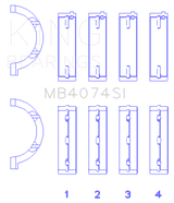 King Engine Bearings Chrysler 2.7L (Size +0.75mm) Main Bearing Set