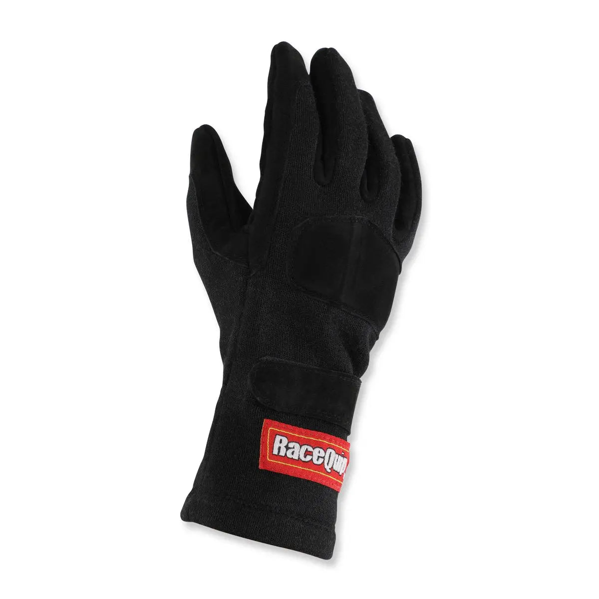 RaceQuip 355002RQP SFI 3.3/5 black short gauntlet Nomex race gloves, size Small - main view
