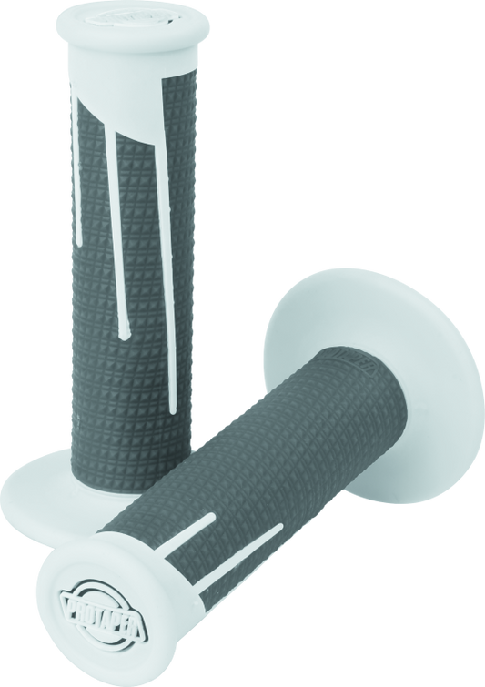 ProTaper Full Diamond Clamp-On Grips - White/Dark Gray