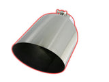 SCS Angle Cut Bolt On Exhaust Tips - Stainless Steel 5 X 7 X 15 Angle Cut Bolt On SS 45 Degree Angle SCS