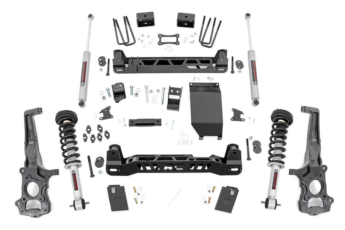 6 Inch Lift Kit N3 Struts Cast Steel Knuckles Ford Ranger 4WD (2019-2023) Rough Country