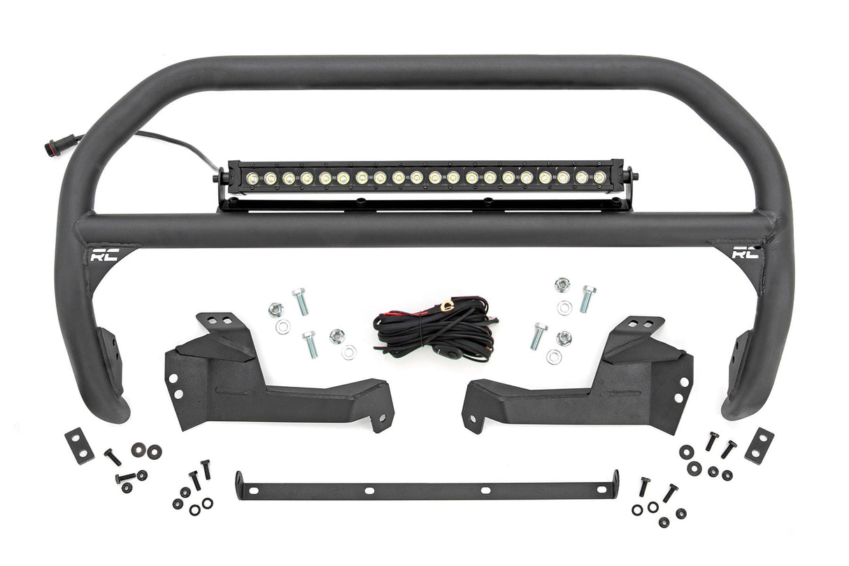Nudge Bar 20 Inch Black DRL Single Row LED Ford Bronco Sport 4WD (21-24) Rough Country