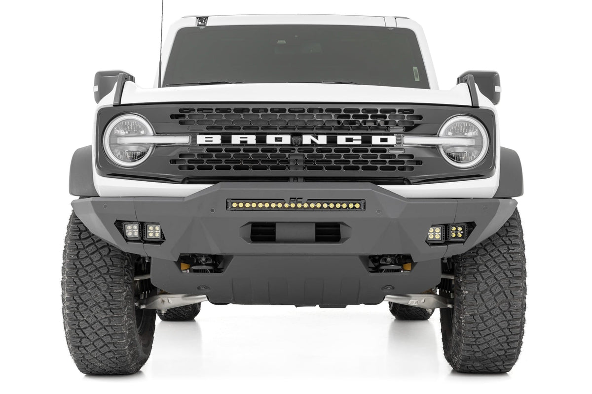 Front Bumper Modular Full Wings Flood Fog Ford Bronco 4WD (21-25) Rough Country