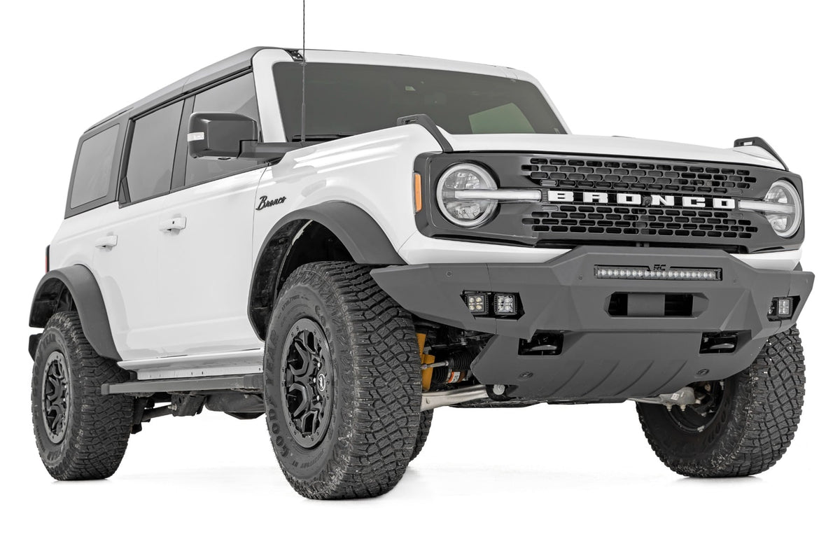 Front Bumper Modular Full Wings Flood Fog Ford Bronco 4WD (21-25) Rough Country