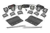 LED Light Kit Fog Mount Triple 2 Inch Black Pair Flood Ford Bronco (21-25) Rough Country