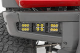 LED Light Kit Fog Mount Triple 2 Inch Black Pair Flood Ford Bronco (21-25) Rough Country