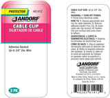 JANDORF Cable Clip Adhesive BACKED 3/8 2 PK 61412 Jandorf