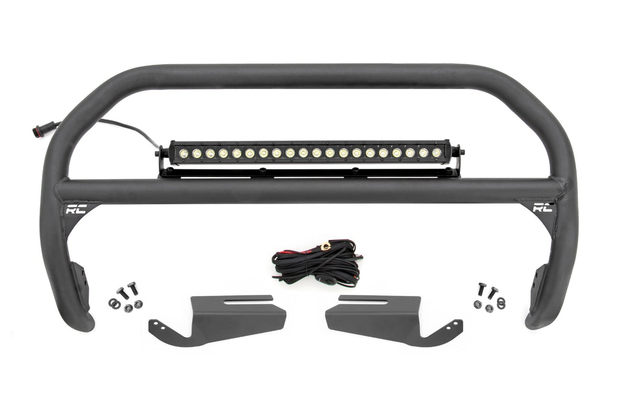 Nudge Bar 20 Inch Black Single Row LED OE Modular Steel - Ford Bronco (21-25) Rough Country