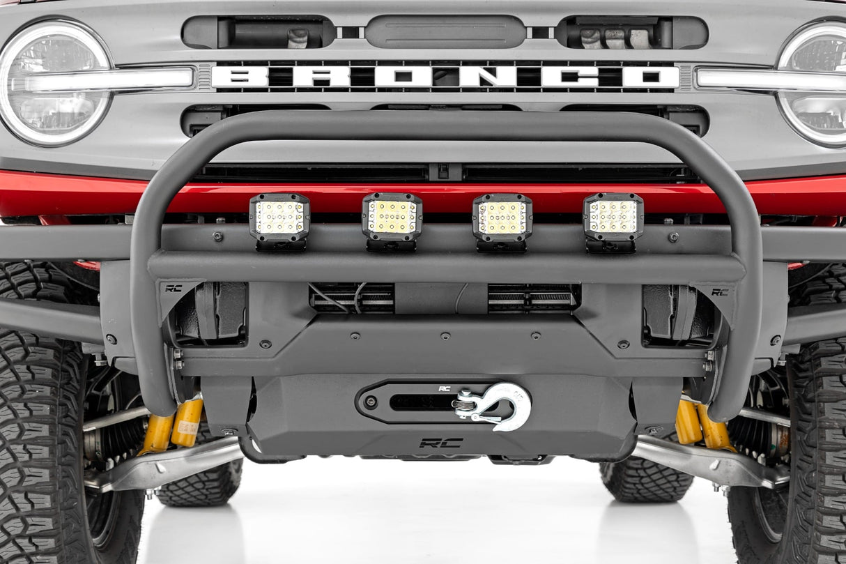 Nudge Bar 20 Inch Black Single Row LED OE Modular Steel - Ford Bronco (21-25) Rough Country
