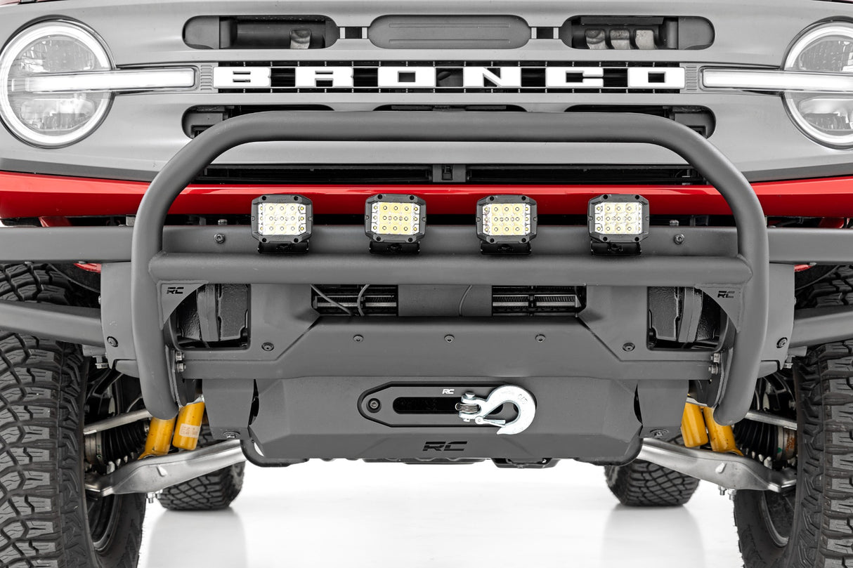 Nudge Bar 20 Inch Black DRL Single Row LED OE Modular Steel Ford Bronco (21-25) Rough Country