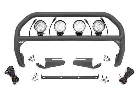 Nudge Bar 4 Inch Round Led (x4) OE Modular Steel Ford Bronco 4WD (21-25) Rough Country