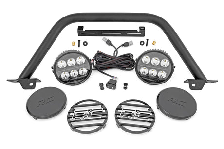 Safari Bar 6.5 Inch Round LED OE Modular Steel Ford Bronco 4WD (21-25) Rough Country