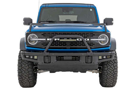 Safari Bar 12 Inch LED Light Bar Black Single Row OE Modular Steel Ford Bronco (21-25) Rough Country