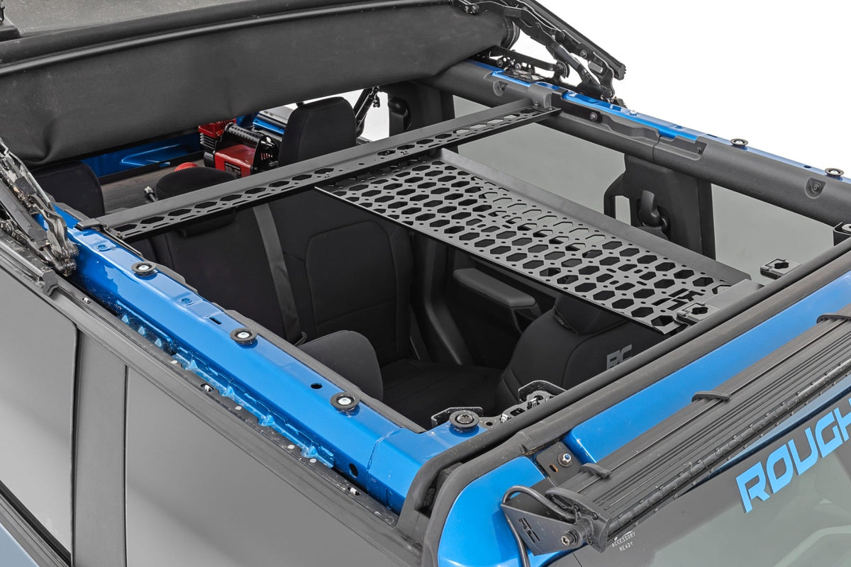 Molle Mounting Panel w/ LED Dome Light Overhead Ford Bronco 4WD (21-25) Rough Country