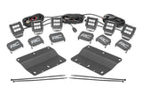 LED Light Kit Fog Mount Triple 2 Inch Black Pair Spot/Flood Ford Bronco (21-25) Rough Country