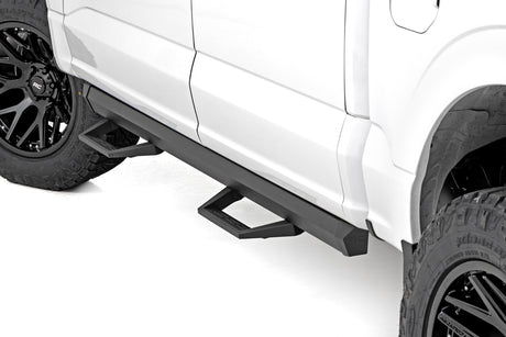 SRL2 Adj Aluminum Step Crew Cab Ford F-150/Lightning/F-250/F-350/Raptor (15-26) Rough Country