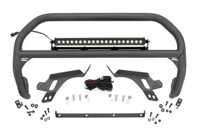Nudge Bar w/ Tow Hooks 20 Inch Black Single Row LED Ford Bronco Sport (21-24) Rough Country