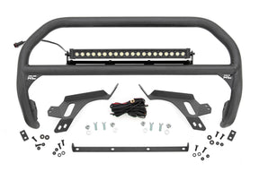 Nudge Bar w/ Tow Hooks 20 Inch Black DRL Single Row LED Ford Bronco Sport (21-24) Rough Country