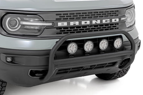 Nudge Bar w/ Tow Hooks 20 Inch Black DRL Single Row LED Ford Bronco Sport (21-24) Rough Country