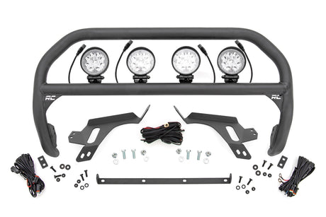 Nudge Bar w/ Tow Hooks 4 Inch Round Led (x4) Ford Bronco Sport (21-24) Rough Country