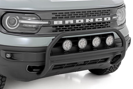 Nudge Bar w/ Tow Hooks 4 Inch Round Led (x4) Ford Bronco Sport (21-24) Rough Country