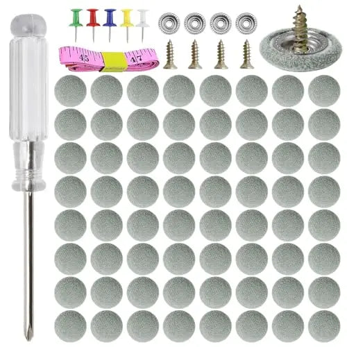 GOOSLA Car Roof Headliner Repair Kit 90 Set Black Grid A1101