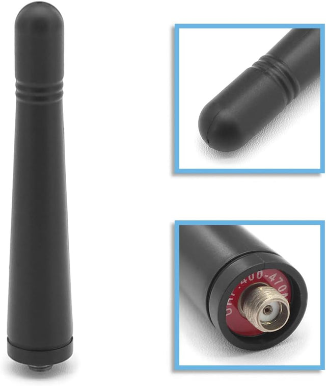 UHF Stubby Antenna – 400–470MHz, SMA-F, 3.3-Inch TekShack