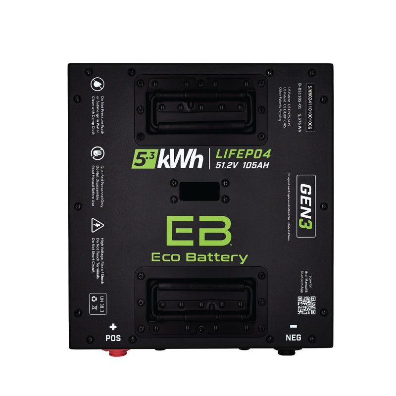 Eco Battery (48V) 51V 105AH Thru-Hole Battery Bundle / Bintelli Beyond