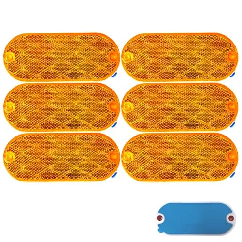 All Star Truck Parts Oval Reflectors for Trailers RVs ASTPRF2421A/R Red 2 Each