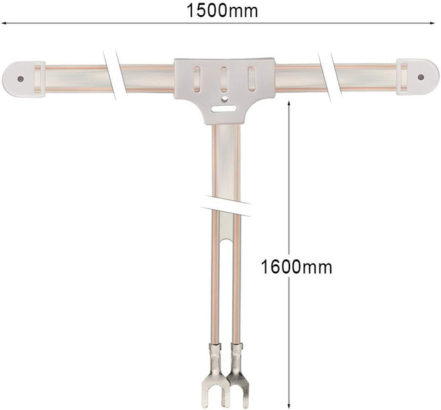 Bingfu FM Dipole Antenna 300Ω with 2-Pin Connector for Stereo Receivers Bingfu