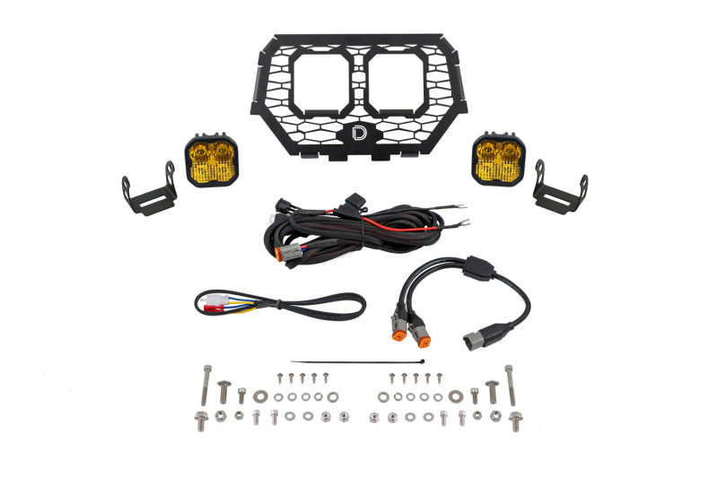 Diode Dynamics 14-18 Polaris RZR XP Stage Series LED Grille Kit - Pro Yellow Combo