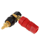 Black and Red Audio Speaker Binding Post for Banana Jack Adapter 2Pcs TekShack